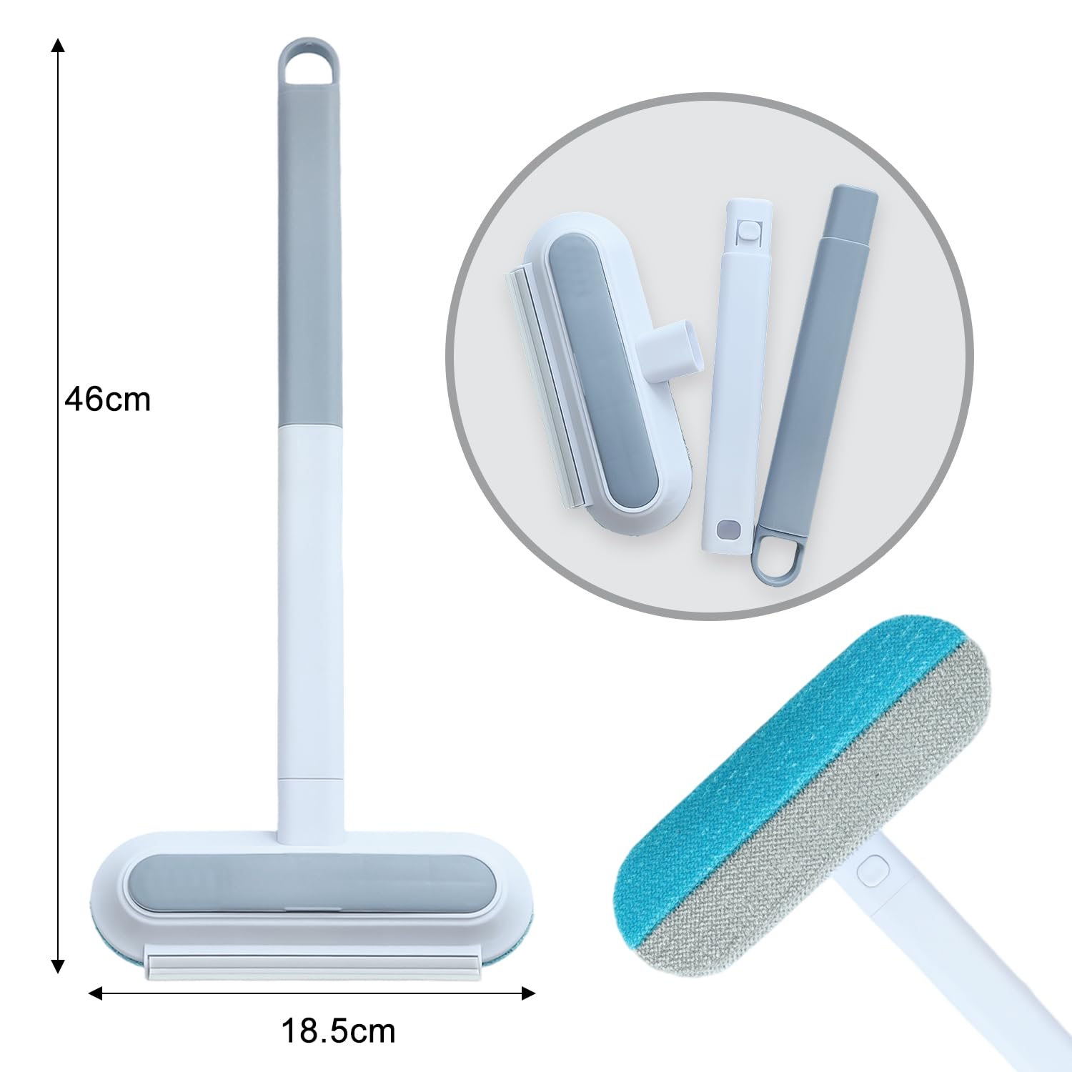 1 x Multifunctional Pet Hair Remover Brush with Long Handle for Dogs and Cats, 4