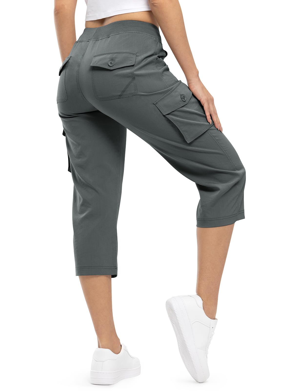 TBMPOY Donne Cargo Capris Escursionismo Pantaloni leggeri Quick Dry Casual Viagg
