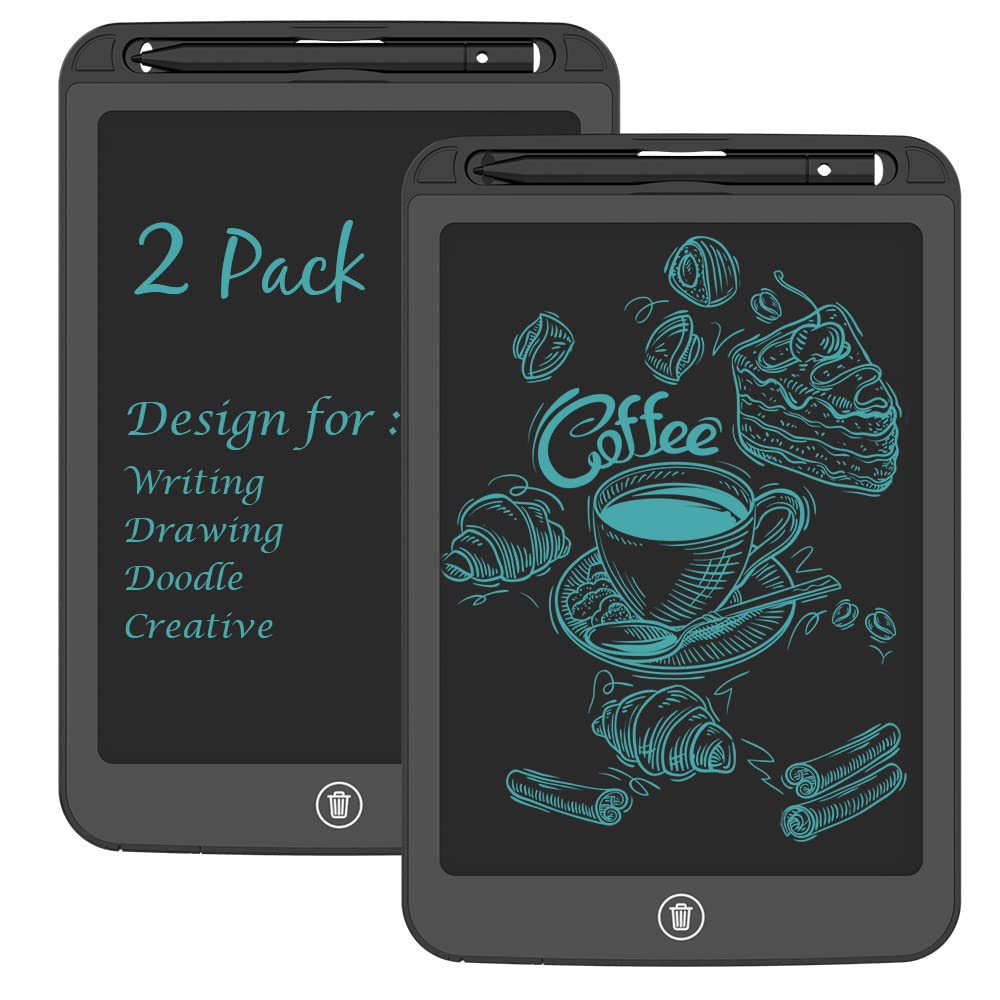 [2 Pack] TIQUS LCD Writing Tablet Pad 9.255 Inch Ewriter Electronic Board and Me