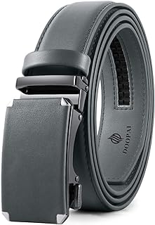 DOOPAI Leather Ratchet Belt for Men, Adjustable Belt with Metal Buckle for