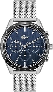 Lacoste Chronograph Quartz Watch Boston Collection for Men with Leather or Stainless Steel Bracelet in Link or Mesh