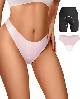 Vertvie Seamless Thong for Women No Show Anti Camel Toe Invisible Underwear Training Panties Sexy Comfort G-String Thong