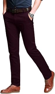 Match Men's Slim Tapered Flat Front Casual Pants