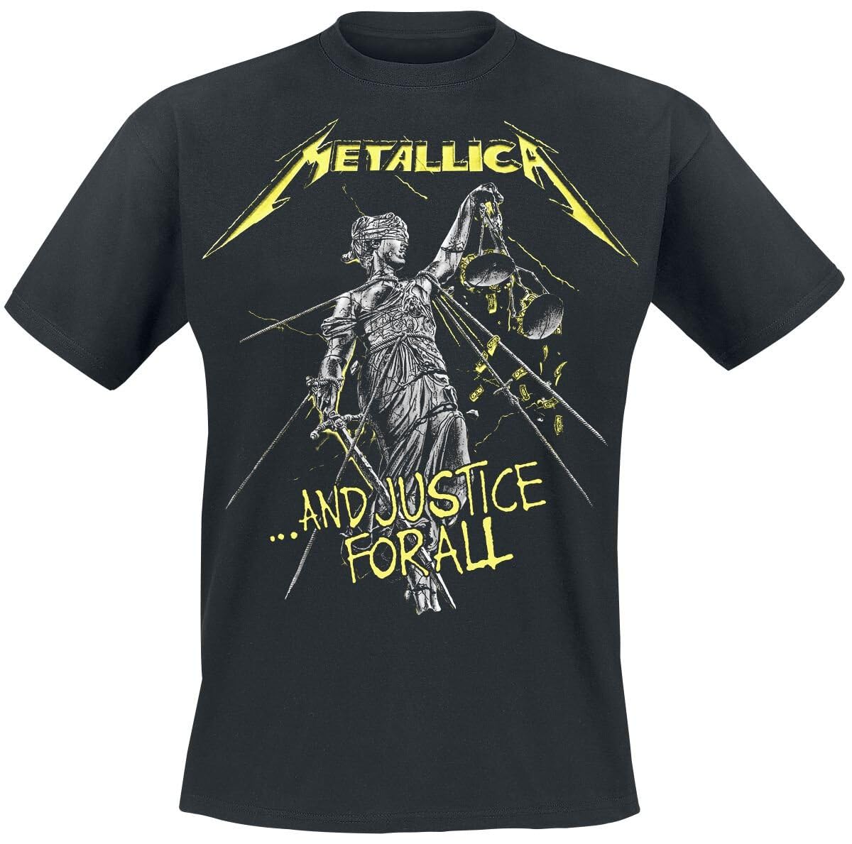 Metallica Unisex Adult And Justice For All Tracks Back Print T-Shirt