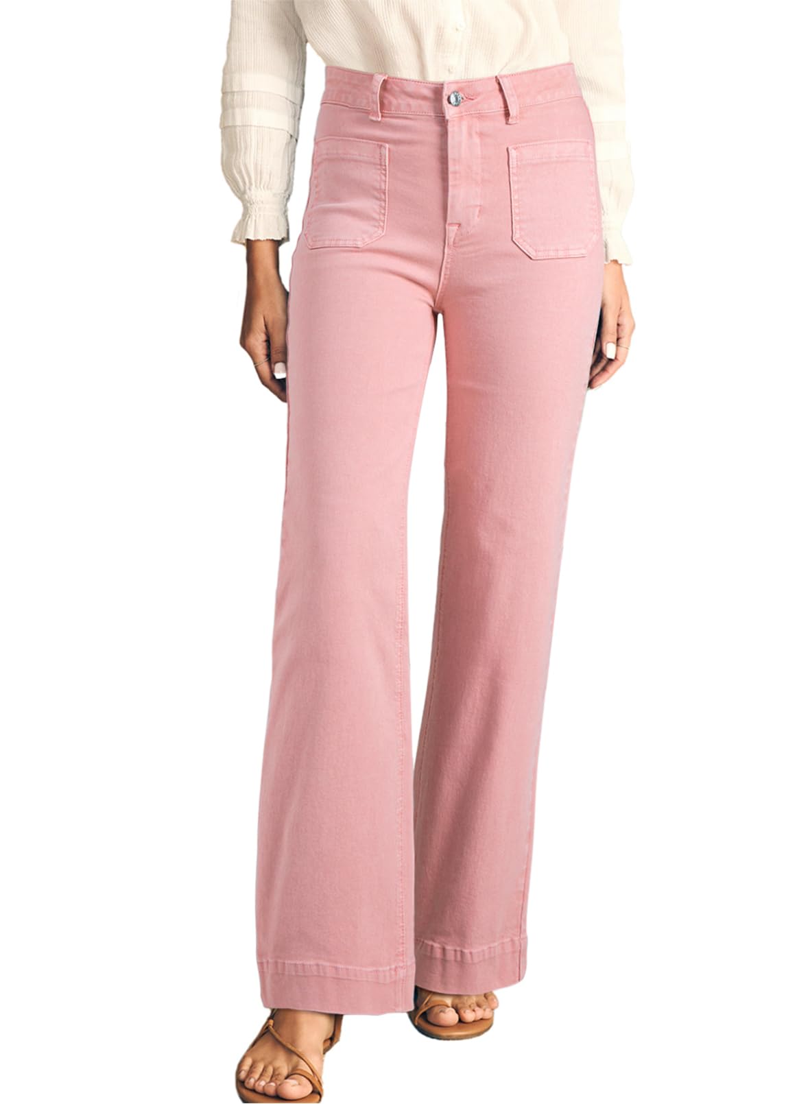 Astylish Women's Wide Leg Jeans High Waisted Denim Pants