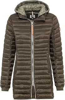 camel active Women's Lightweight Waterproof Padded Coat with Removable Hood (Pack of 1)