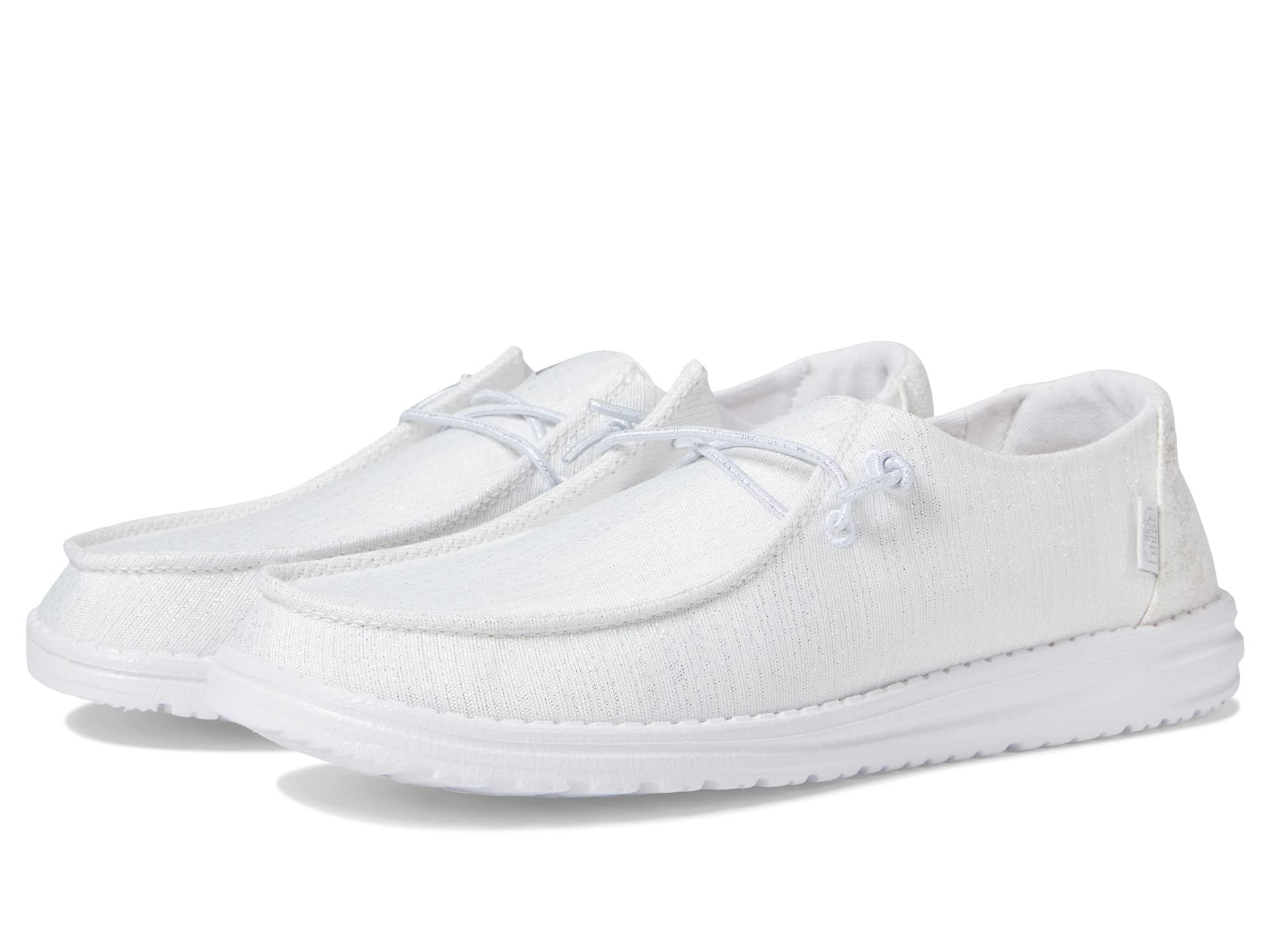 Hey Dude Women's Wendy Glitter Moc Toe Shoes, Cloud Powder, 43 EU / UK 9