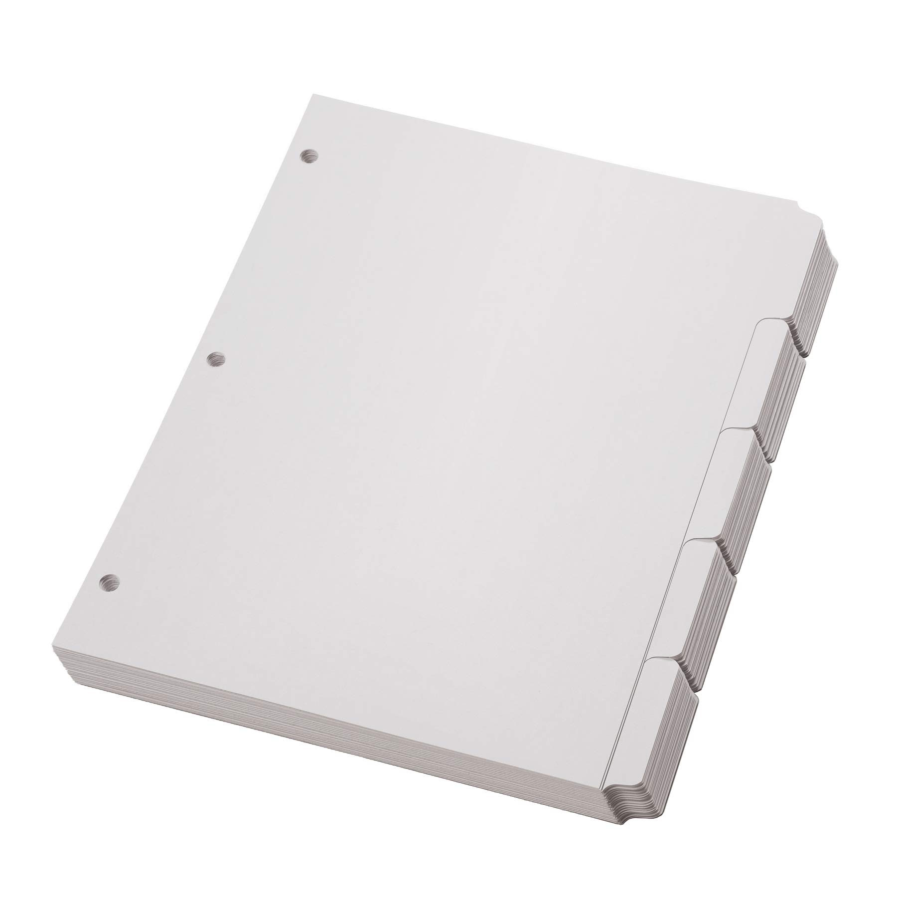 Oxford Blank Write On Binder Dividers, 1/5 Cut Tabs, 3 Hole Punch Dividers in 5 