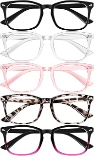 Okany Reading Glasses for Women Blue Light Blocking Glasses Filter UV Square Readers Glasses for Men and Women