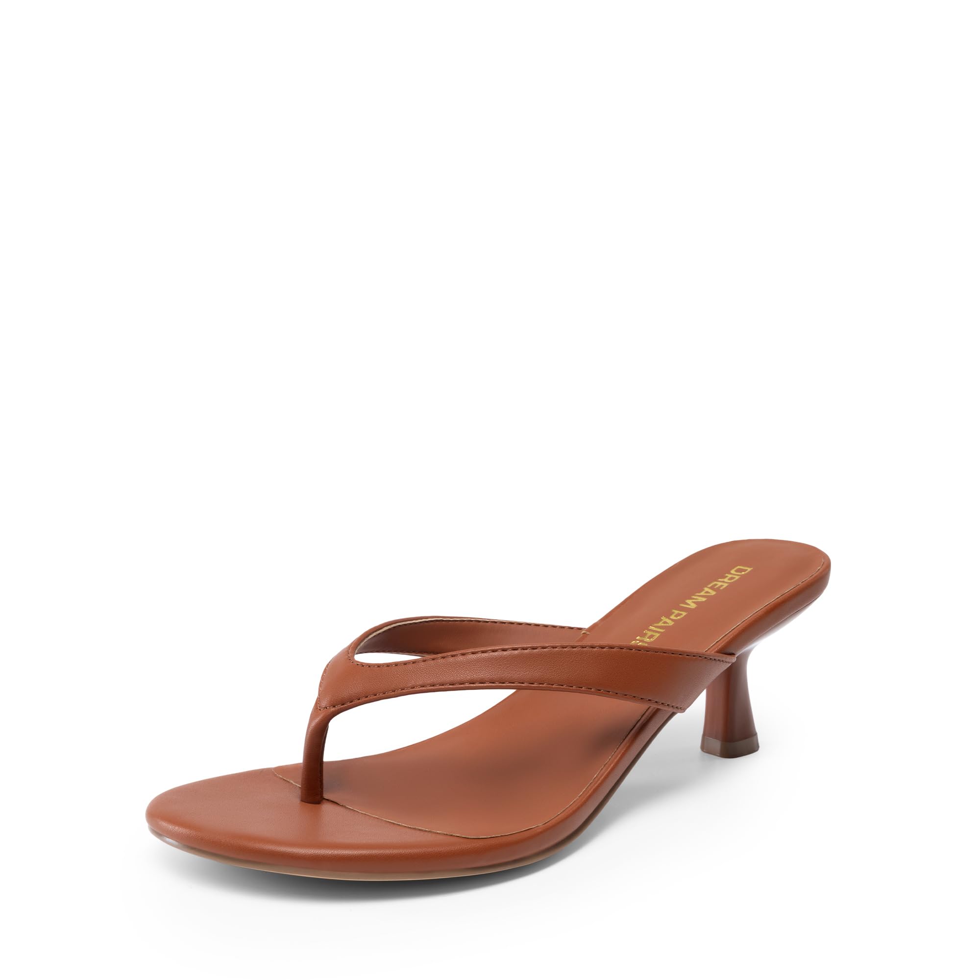 DREAM PAIRS Tongs à talon bas avec lanière, chaussures d'été élégantes à enfiler