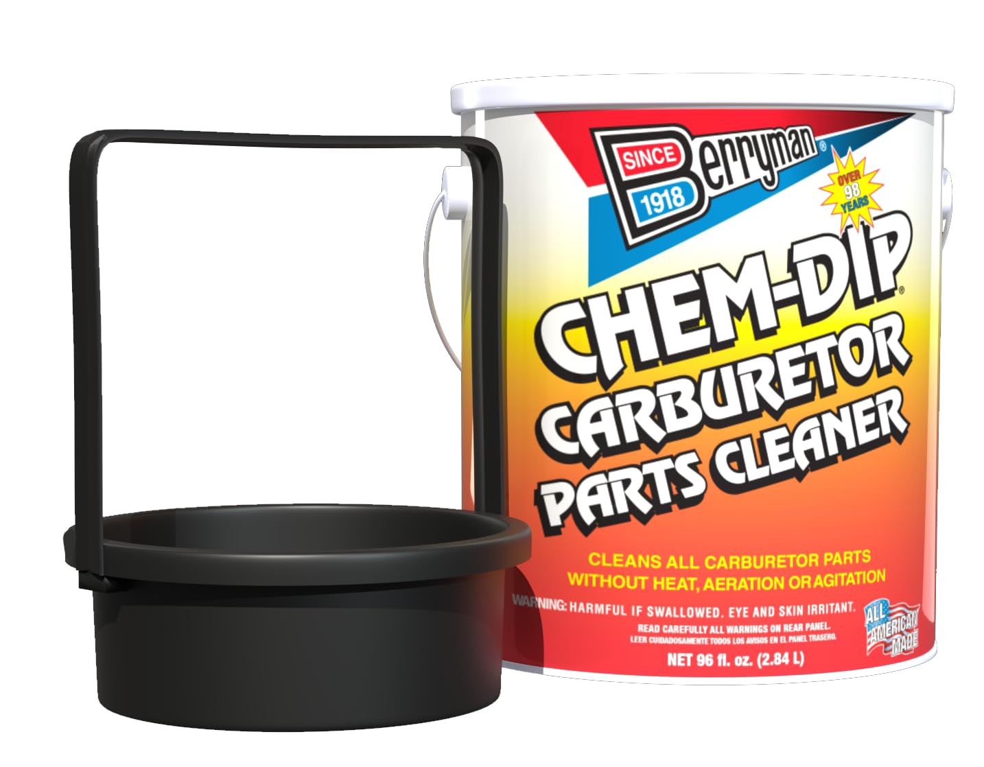 Berryman 0996-ARM B-9 Chem Dip Parts Cleaner with Basket and Armlock, 3/4-Gallon