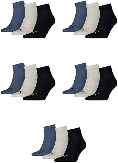 PUMA 3 Pairs Invisible Socks Unisex Mens & Ladies In 3 Colours