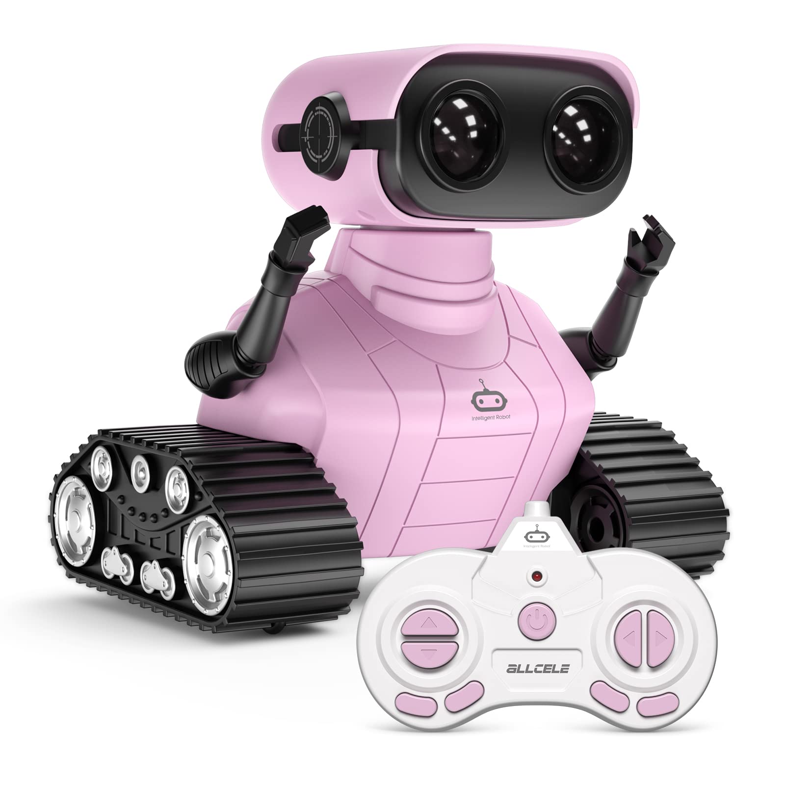 ALLCELE Girls Robot Toy, Rechargeable RC Robots for Kid, Remote Control Toy with