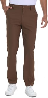 Mens Golf Pants Work Dress Pants 30"/32"/34" Lightweight Travel Trousers Stretch Business Casual Slacks with Pockets