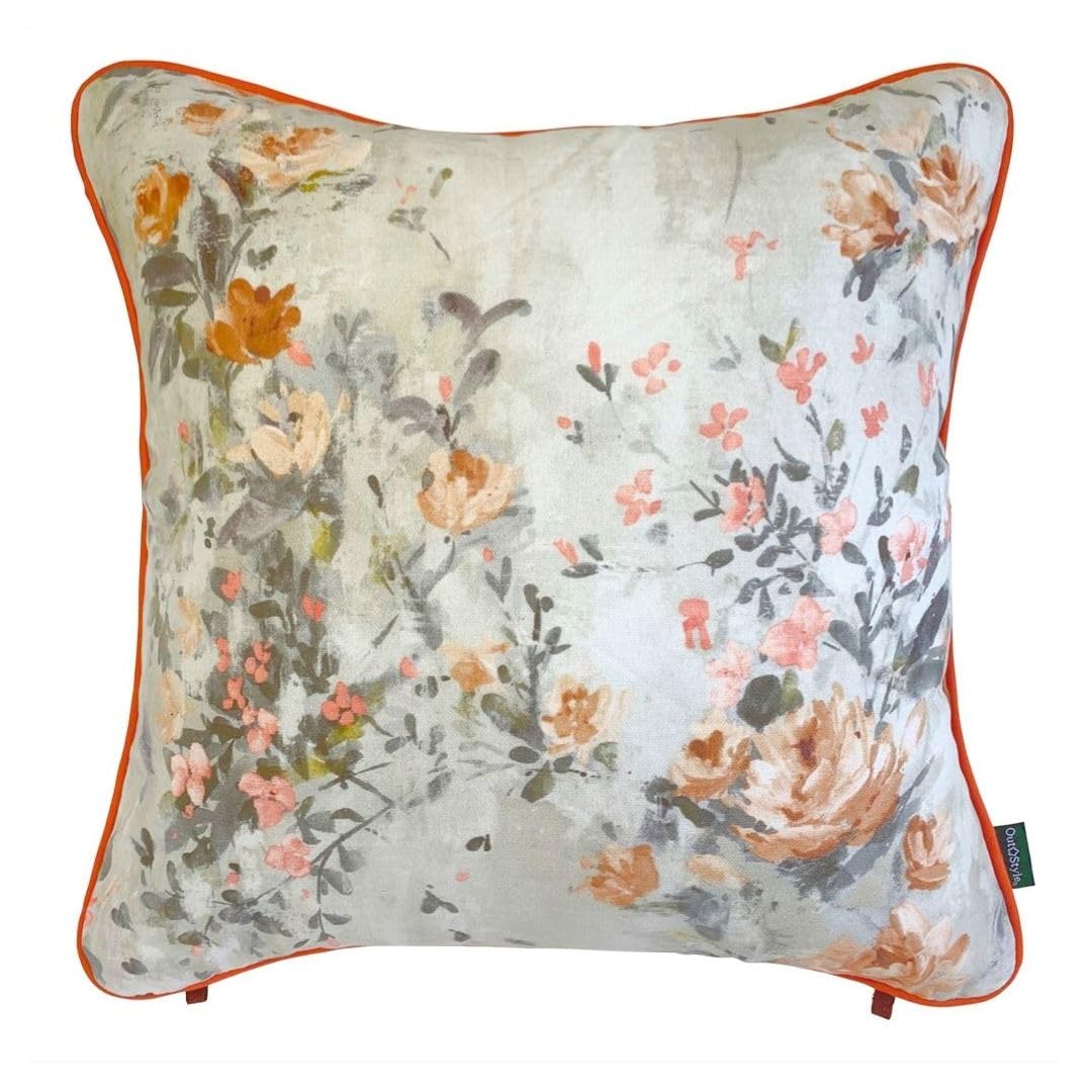 Out Style Spain Fabric Direct Imported Japanese Sewing Flower Pattern Cushion Co