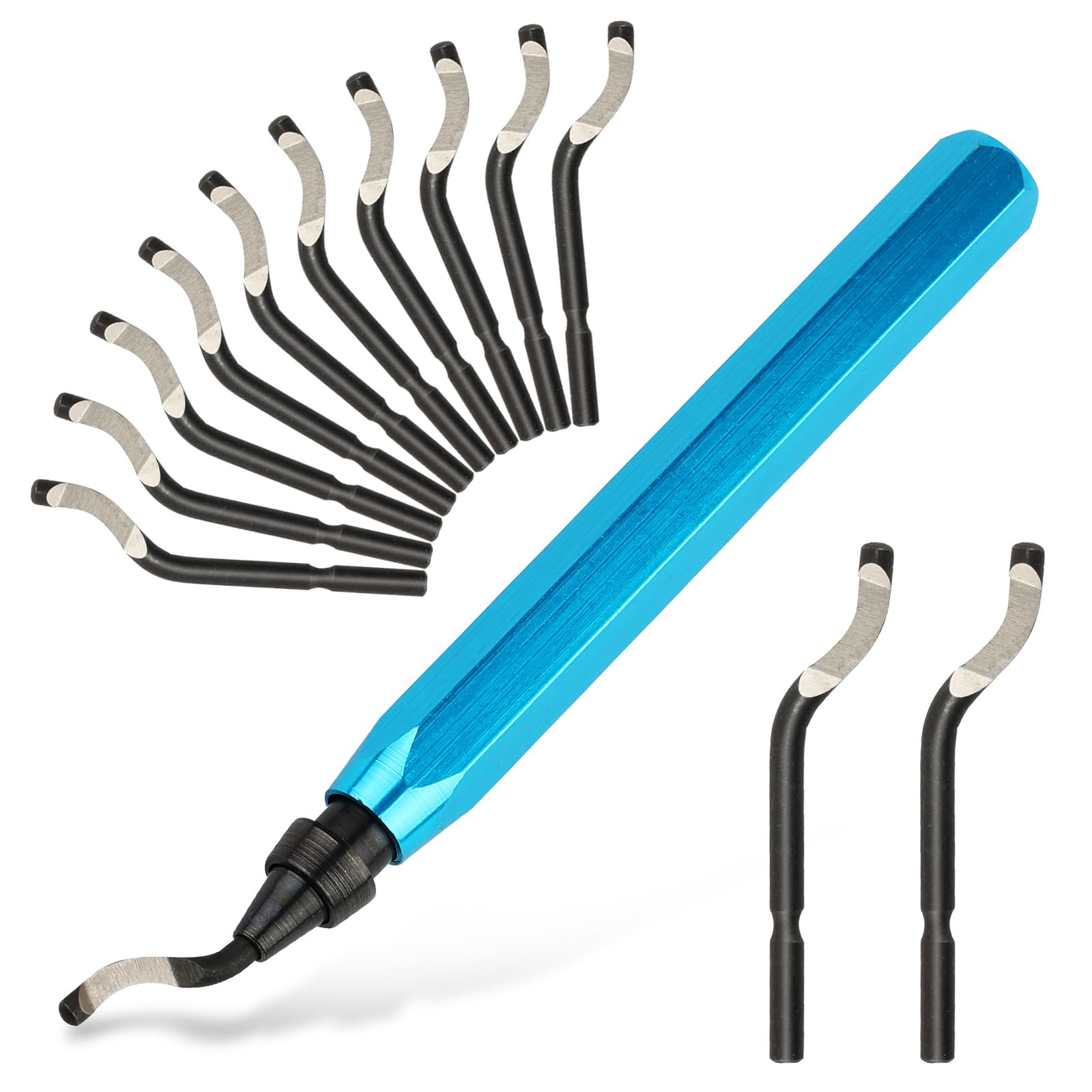 Deburring Tool with 12 HSS Blades for Metal Resin PVC 3D Print | 360 rotating he