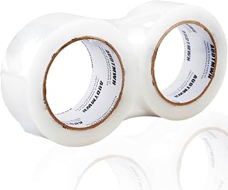 AUDTMWH Packing Tape Refills, Clear, 1.88" x 60 yds, 2 Rolls | Packaging Tape Heavy Duty Designed for Moving, Shipping and Packing, Mailing