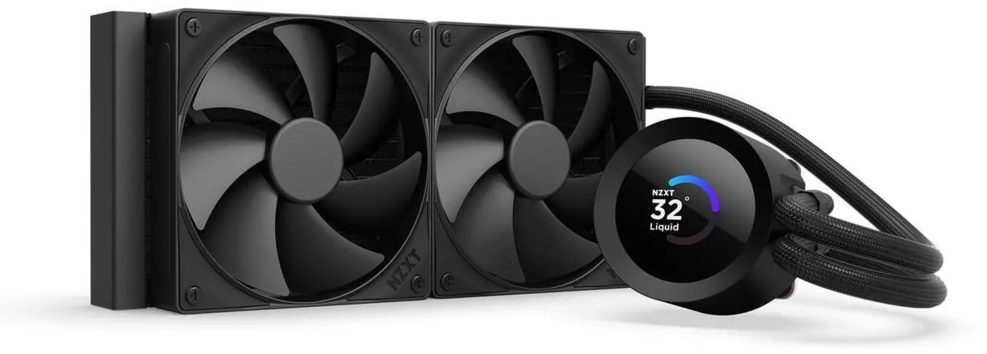 NZXT Kraken Plus 240-240mm AIO CPU Cooler, LCD - Black | 240mm AIO with customiz