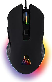 The G-Lab - Kult Helium USB Wired Gamer Mouse - Optical Sensor 800 to 6400 DPI, 7-Color LED Backlight, 6 Buttons - Comfortable and Lightweight Gaming Mouse - Compatible with PC PS4 Xbox One PS5