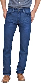 ETHANOL Men's Straight Knit Denim Jeans