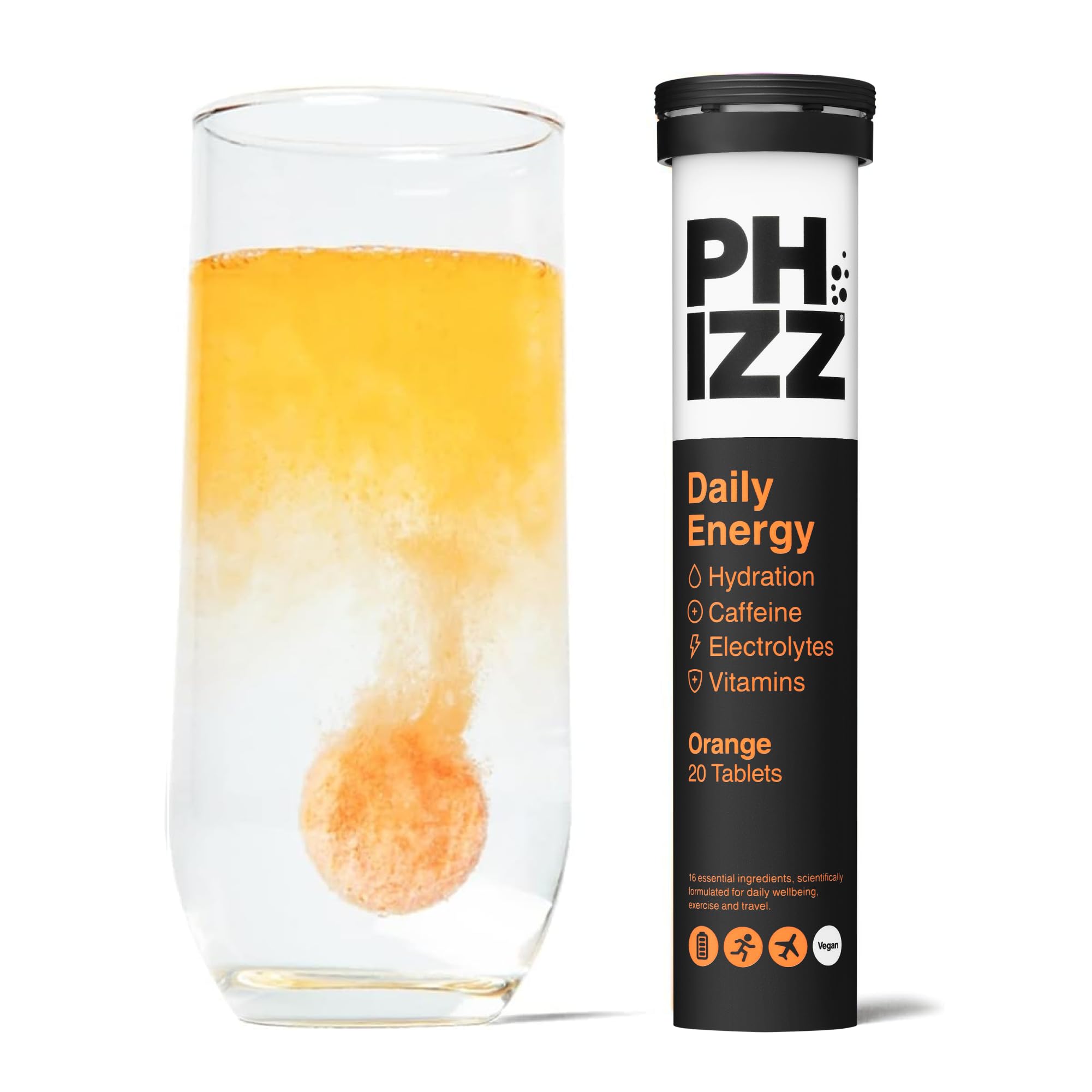 Phizz Daily Energy Electrolyte Hydration Tablets - 16 Vitamins and Minerals - Ef