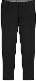 Van Heusen Mens Essential Slim Fit Flat Front Pull on Dress Pant, Stretch Fabric & WaistbandDress Pants