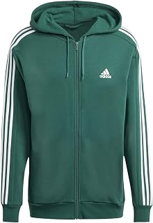 adidas Essentials French Terry 3-Stripes Full Zip Hoodie Men's Jacket