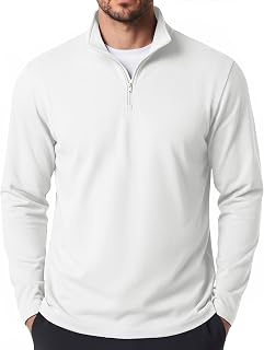 COOFANDY Mens Quarter Zip Pullover Golf Shirts Casual Mock Neck Sweatshirt