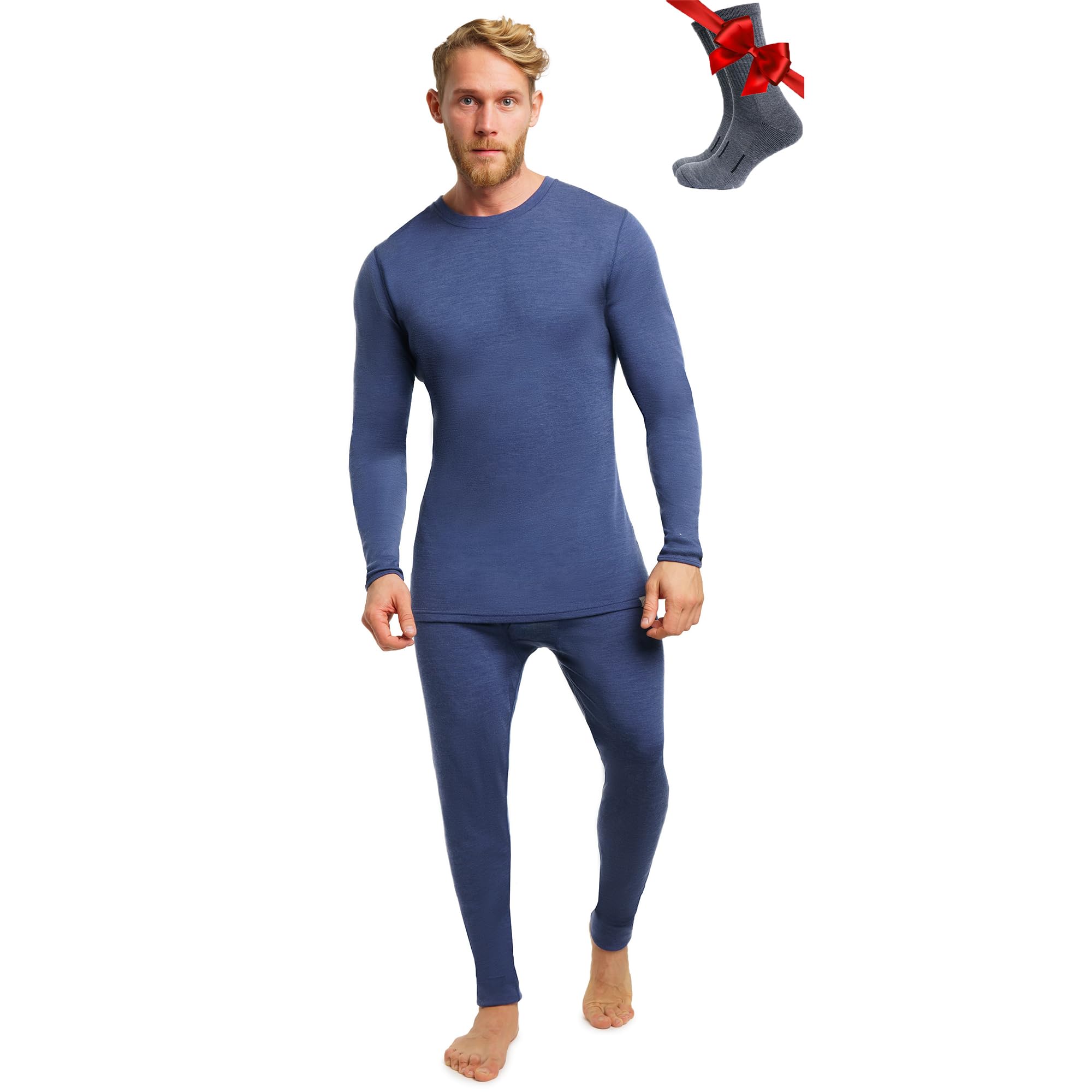 Merino.tech 100% Under Clothing Men's Merinos – Top and Bottoms + Socks