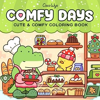 Comfy Days: Coloring Book for Adults and Teens Featuring Super Cute Animal Characters in Cozy Hygge Moments for Relaxation