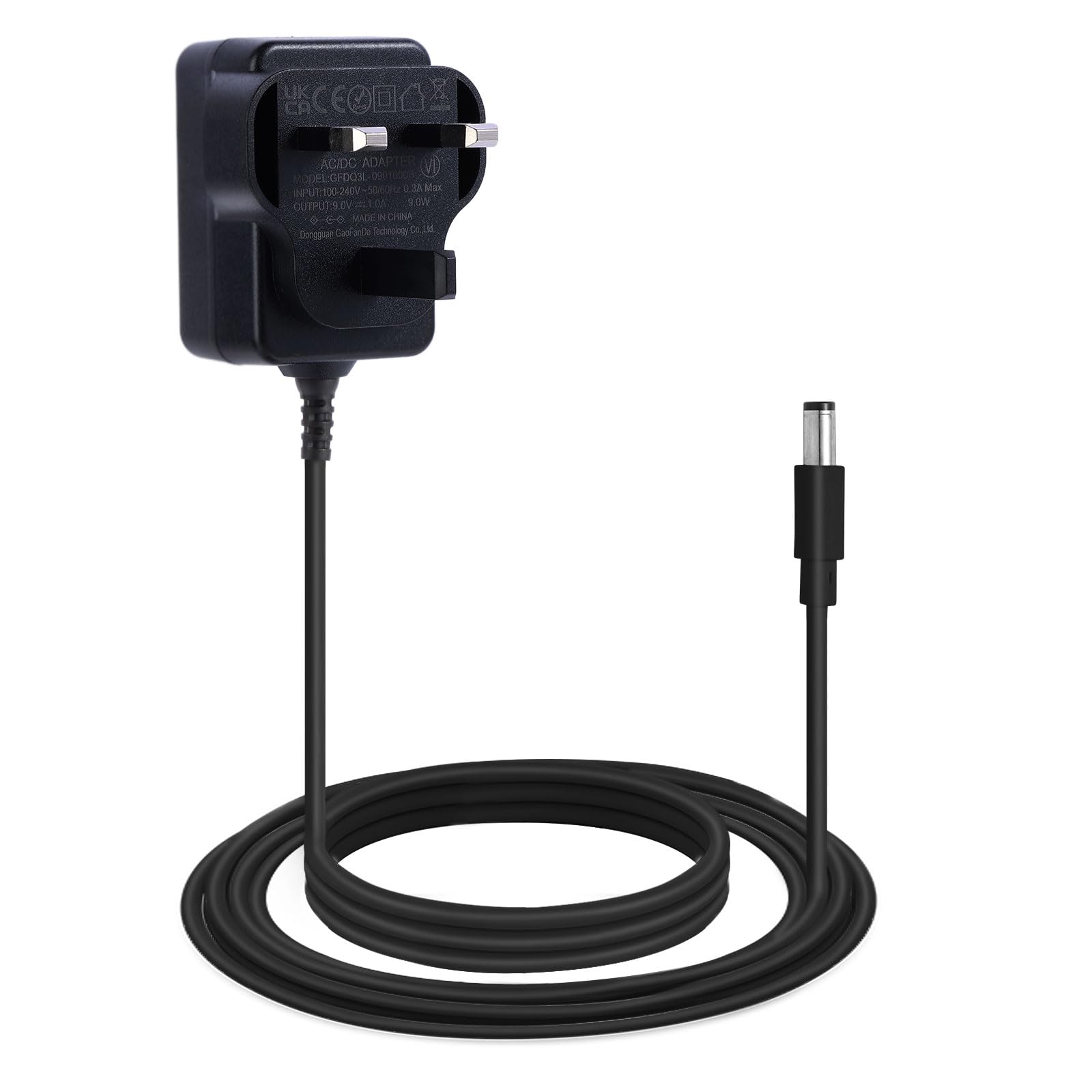 iLitLuk 9V DC 1A Pedal Power Supply Adapter, Center Negative Sleeve Positive Pol
