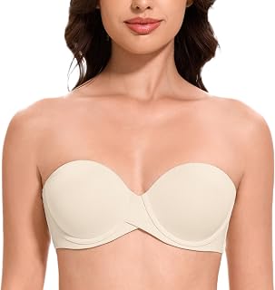 MELENECA - Women's Silicone Push Up Strapless Bra