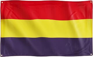Runesol Spanish Republican Flag, 3ft x 5ft, 3ft x 5ft, 4 Eyelets, Grommet on Each Corner, Tricolor, Republic, Premium Flags, Indoor, Outdoor, Vivid Colors
