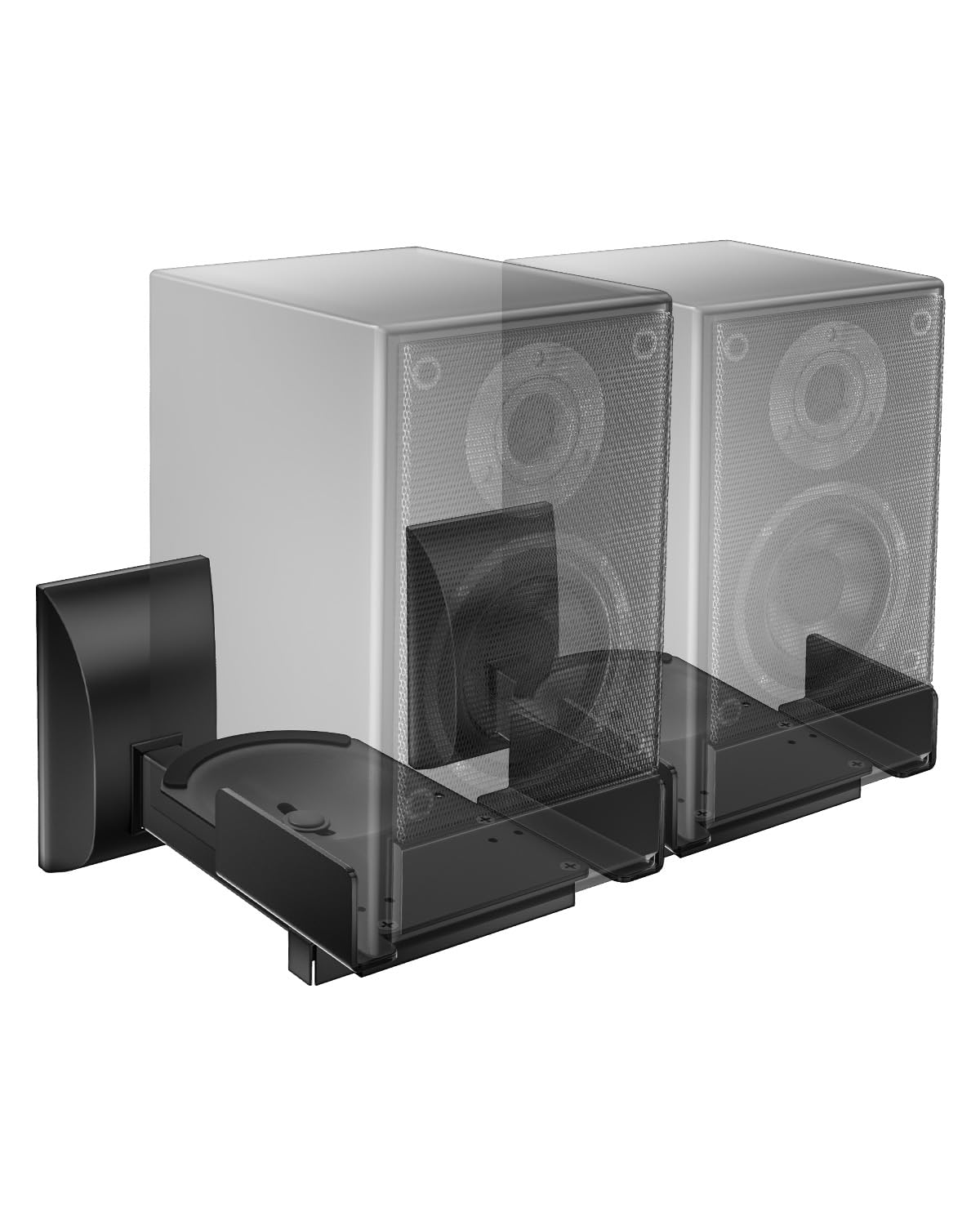 WALI Surround Sound Speaker Wall Mount with Adjustable Swivel Tilt Angle | Speak
