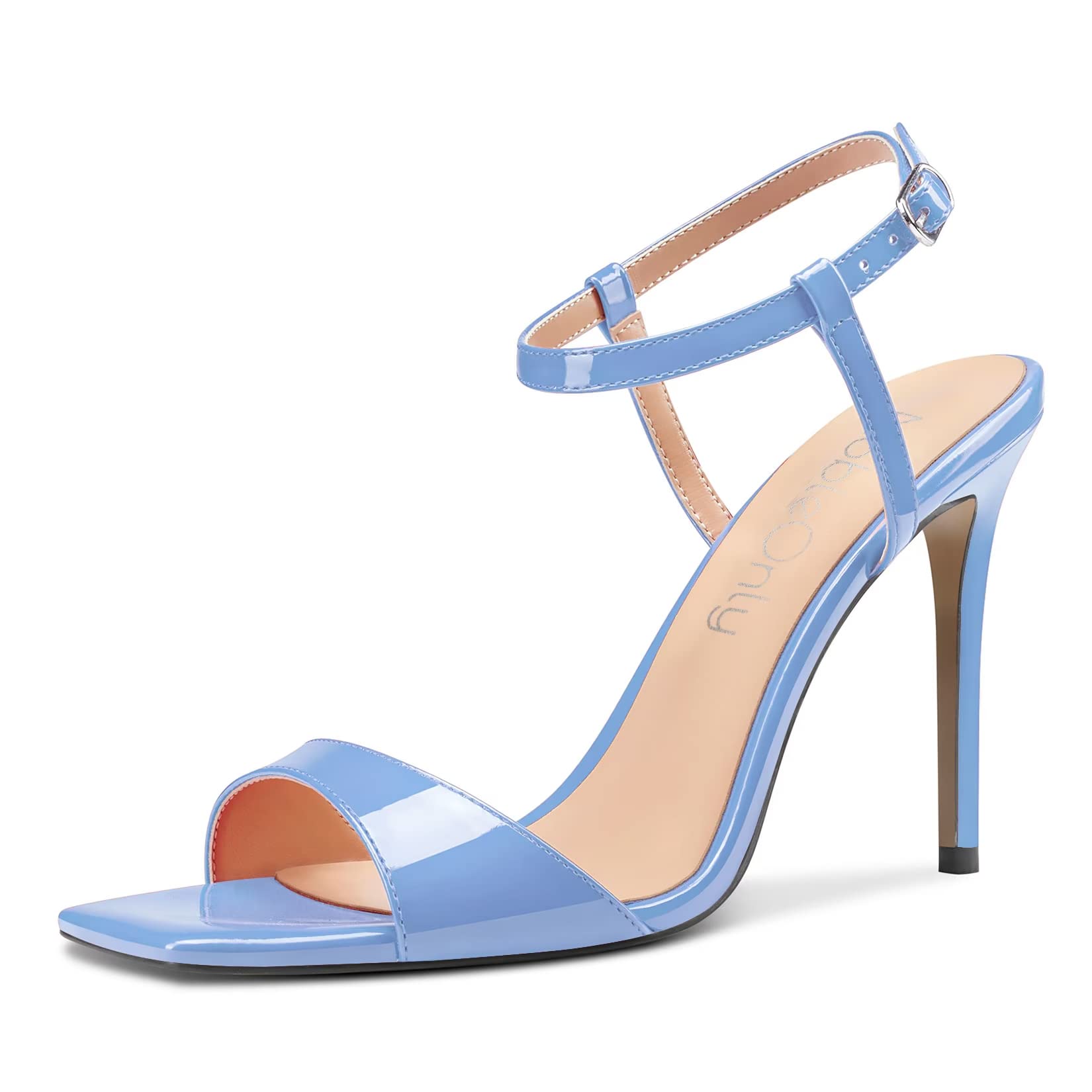 NobleOnly Women's High Heel High Heel Open Toe Sandals Strap Ankle Slingback Wed