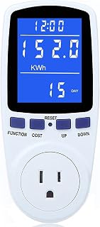 Watt Meter Power Meter Plug Home Electricity Usage Monitor 7 Modes Display | Upgraded, Electrical Usage Monitor Consumption, Energy Voltage Amps Kill Meter Tester, Backlight, Overload Protection