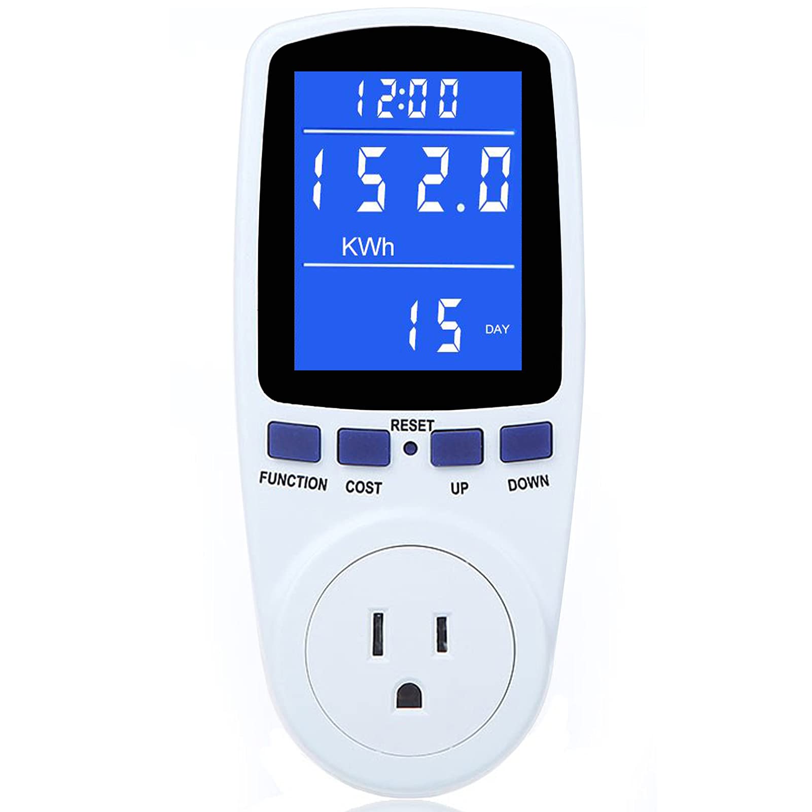 Watt Meter Power Meter Plug Home Electricity Usage Monitor 7 Modes Display | Upg