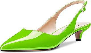 Castamere Women's Stockings Kitten Heel Heel Pointed Toe Sandals Slip-On Slingback Pumps Wedding Party Dress 3.5 CM Heels