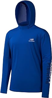 BASSDASH UPF 50+ Men’s UV Sun Protection Long Sleeve Performance Fishing Hoodie Hooded Shirts