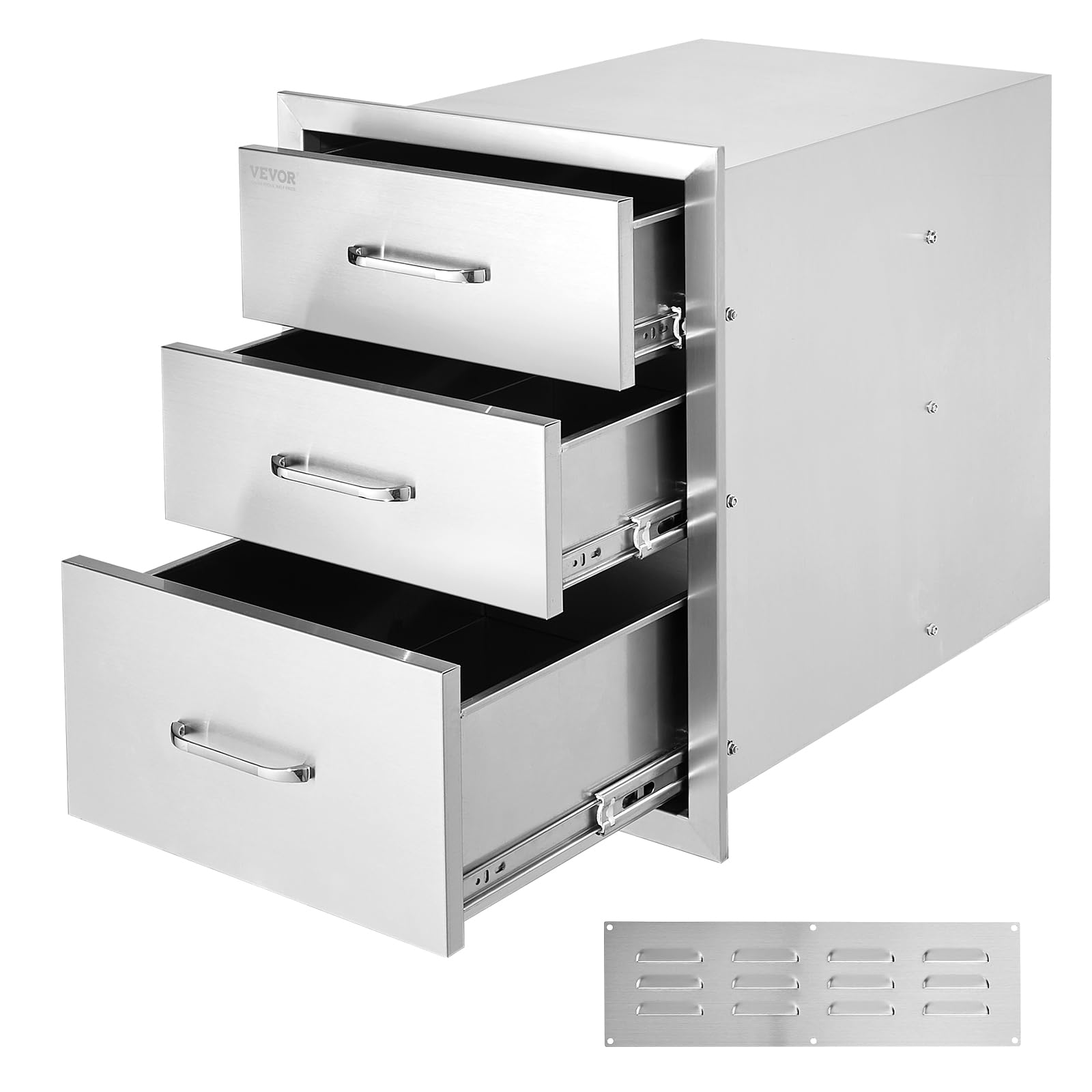 VEVOR Outdoor Kitchen Drawers 18"W x 23"H x 23"D Stainless Steel | Cabinets Tras