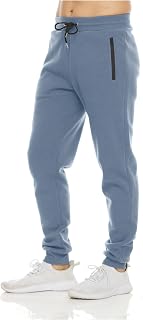 PURE CHAMP Mens 3 Pack Fleece Active Athletic Workout Jogger Sweatpants for Men with Zipper Pocket and Drawstring Size S-3XL
