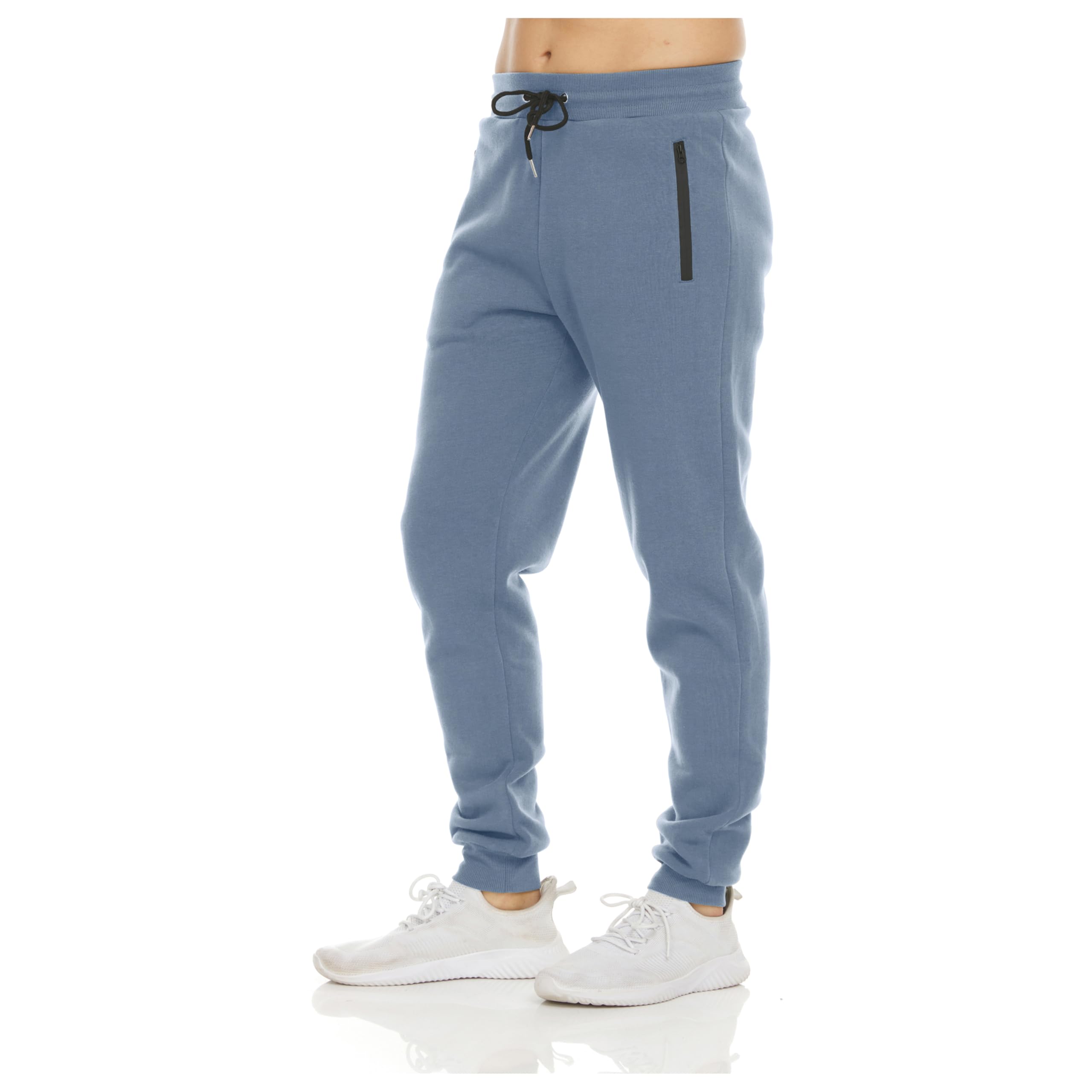 PURE CHAMP Mens 3 Pack Fleece Active Athletic Workout Jogger Sweatpants for Men 