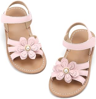Felix & Flora Toddler Girl Sandals - Little Girl Easter Dress Shoes Lightweight Open Toe Beach Holiday Flats