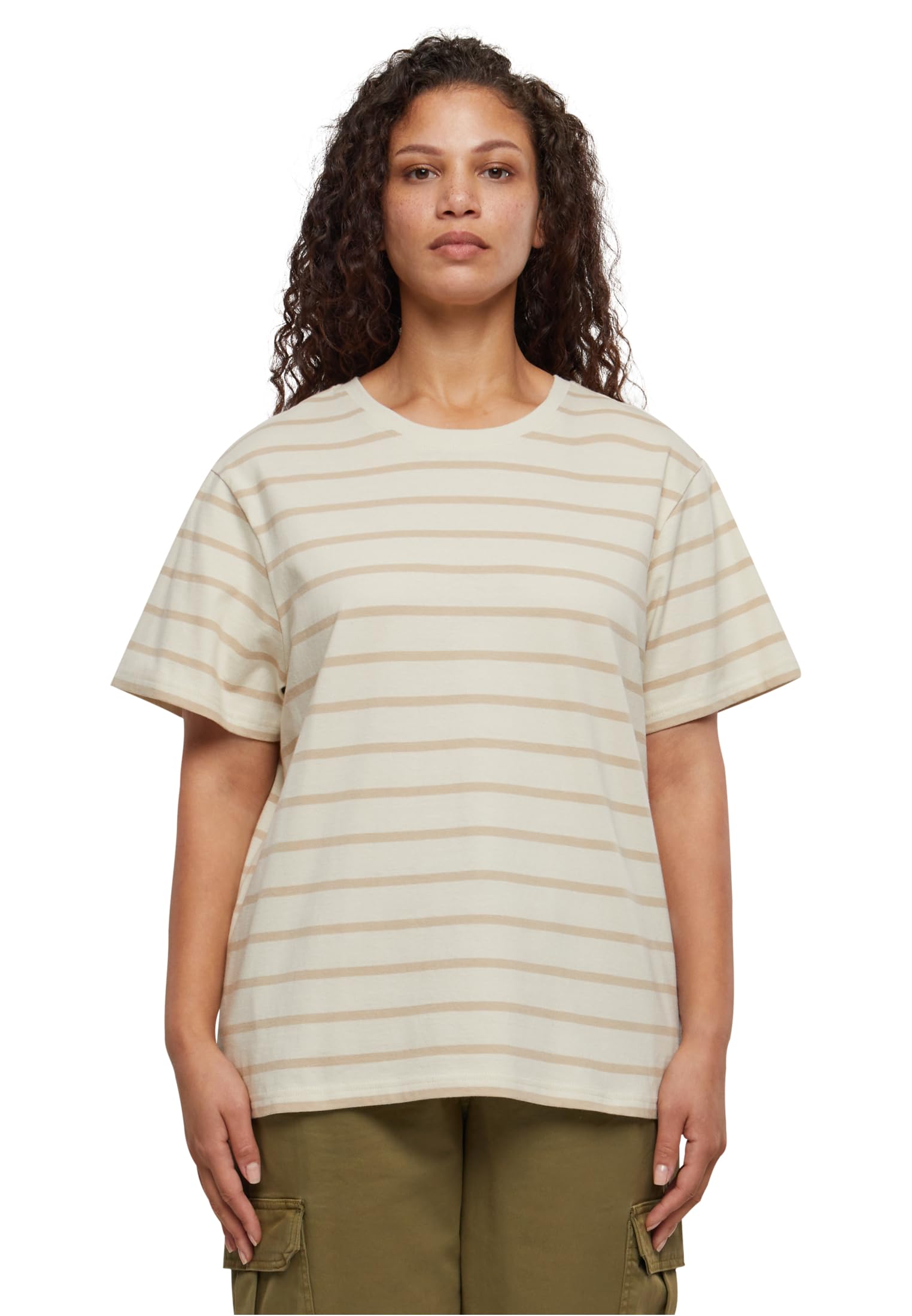 Urban Classics Women's Striped Short Sleeve T-Shirt
