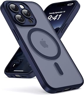 Oududianzi Magnetic Case for iPhone 15 Pro with Magsafe, Navy Blue