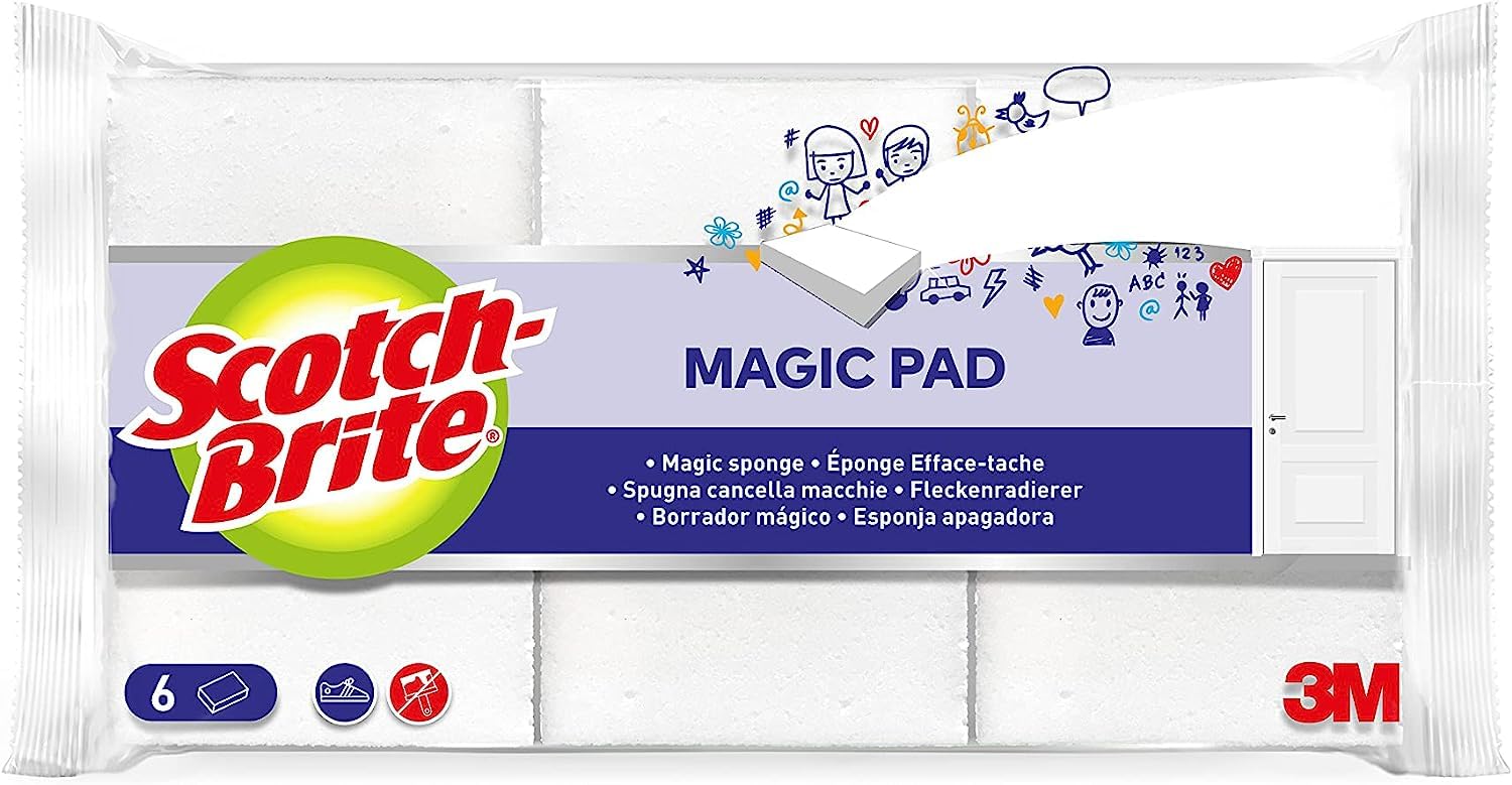 Scotch-Brite Magic Cleaning Sponge, Value Pack of 6 Sponges, Magic Eraser, Remov