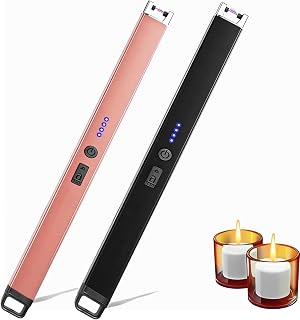 Gifts for Women 2 Pack Electric Candle Lighter Arc Windproof Flameless USB Rechargeable Lighter for Candles BBQ Camping Christmas Stocking Stuffers