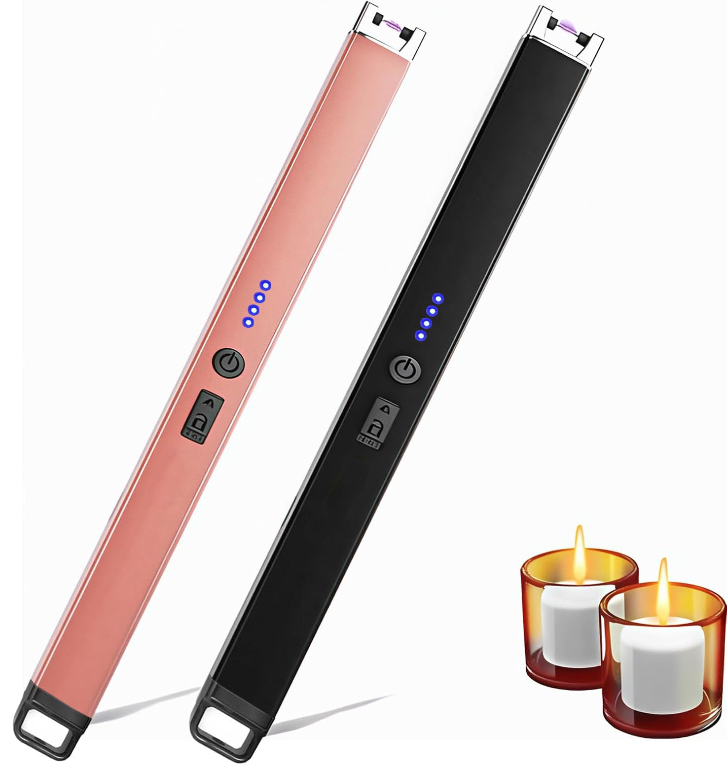 Gifts for Women 2 Pack Electric Candle Lighter Arc Windproof Flameless USB Recha
