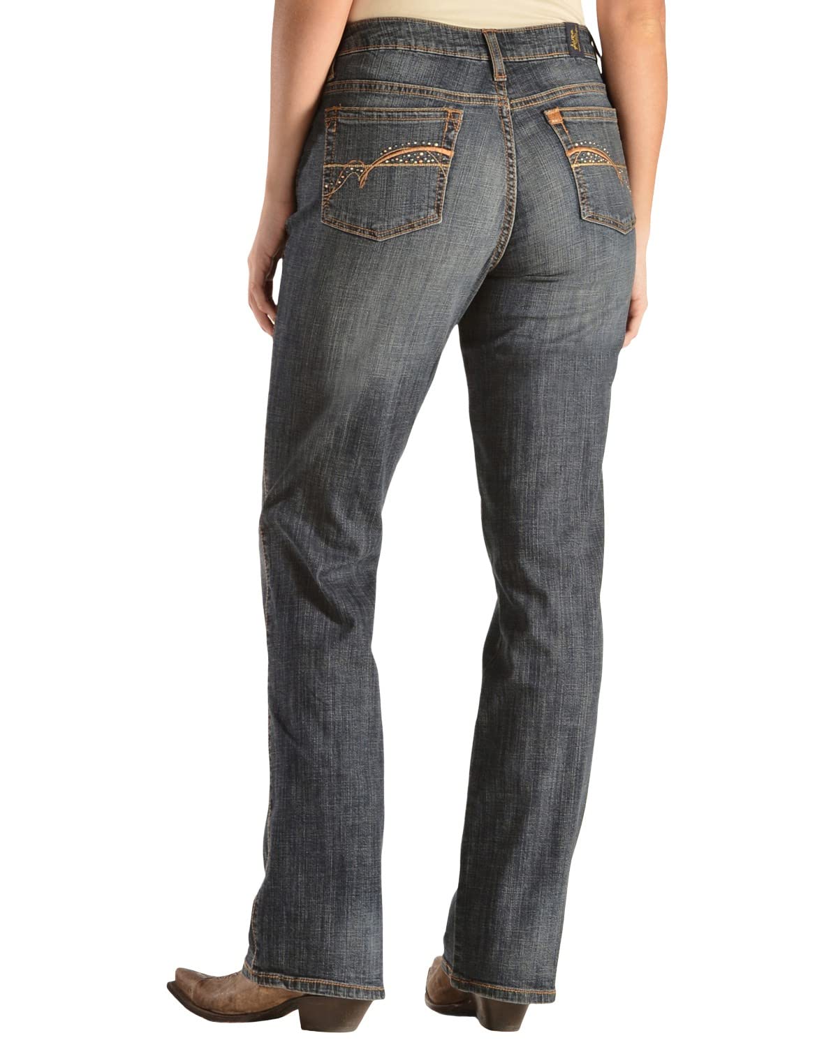Wrangler Plus Retro Mae Women's Mid Waist Stretch Jeans with Boot Cut