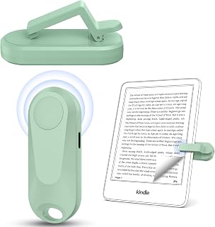 Page Turner for Kindle Remote Control for iPhone iPad Tablets eReaders | Page Turner for Kindle Paperwhite & Scribe, Thick Case Compatible, Camera Remote & Selfie Shutter, Wrist Strap & Storage Bag